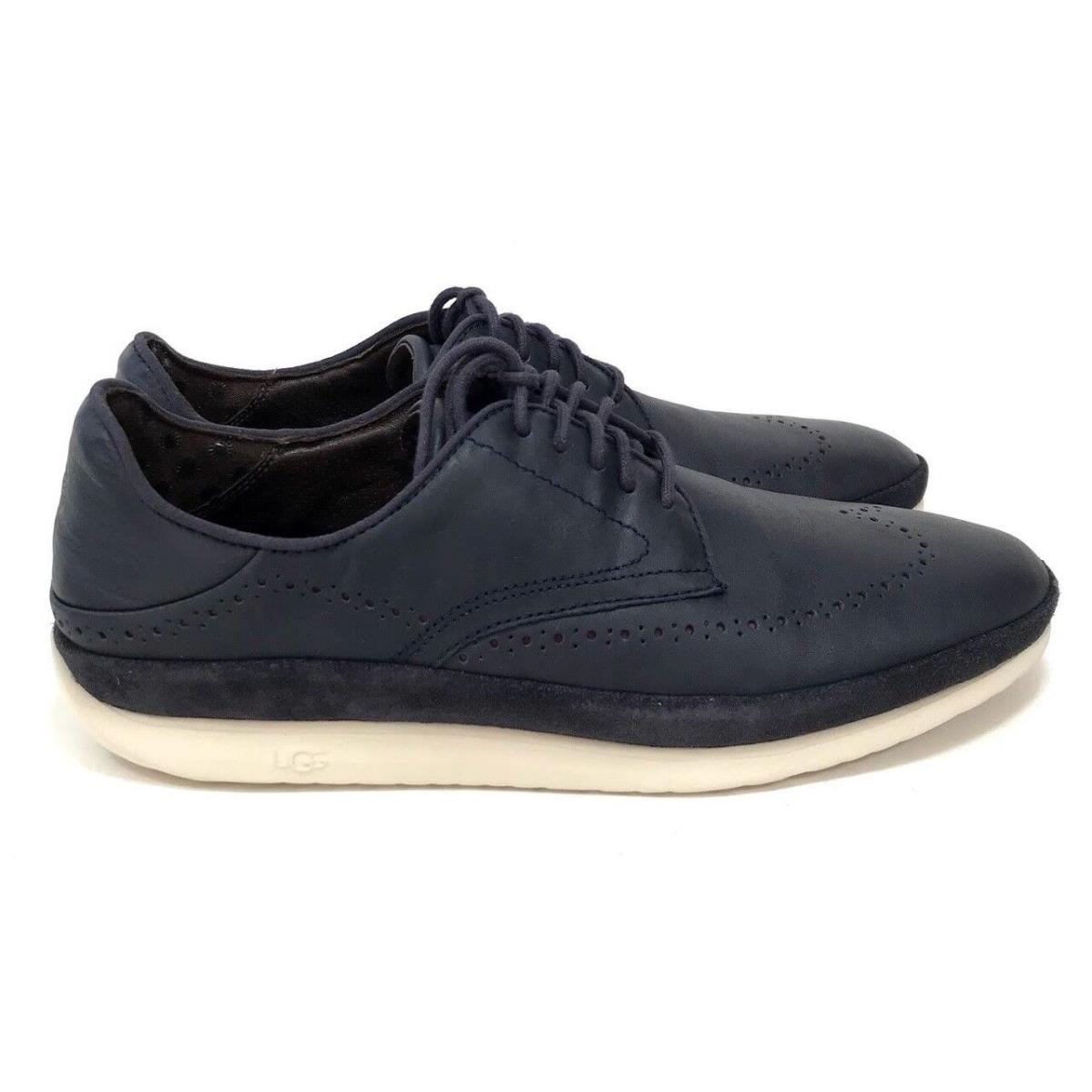 Ugg Men`s Cali Wing-toe Derby Navy Casual Sneaker Full Grain Leather Oxfords 10