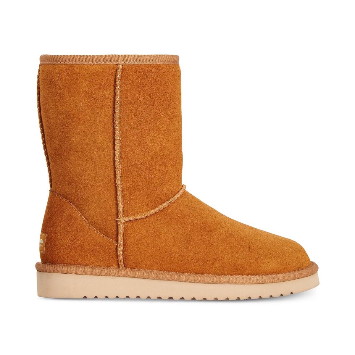 Koolaburra BY Ugg Koola Short Chestnut Suede Sheepskin Women`s Boots Size US 5