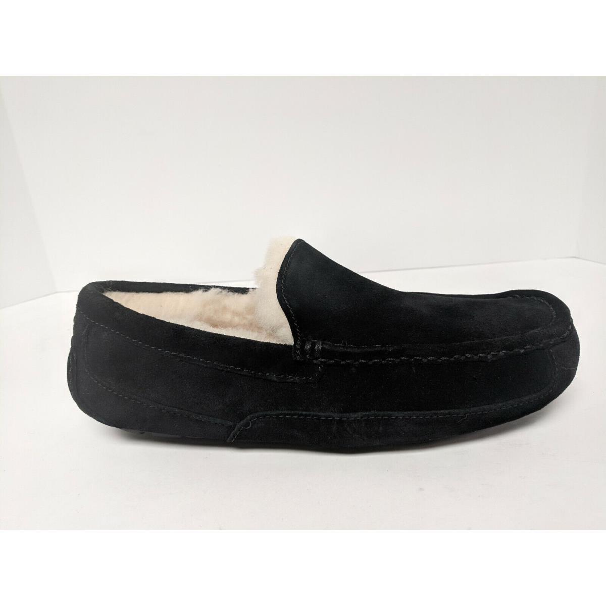 Ugg Ascot Moccasin Slipper Black Suede Mens 8 M