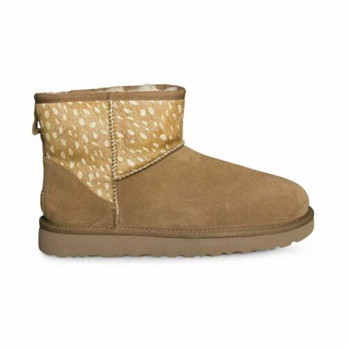 Ugg Classic Mini Idyllwild Chestnut Suede Sheepskin Cow Women`s Boots Size US 6