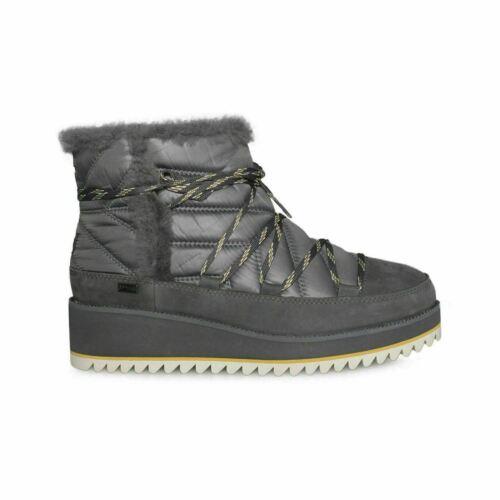 Ugg Cayden Charcoal Waterproof Suede Nylon Snow Women`s Boots Size US 8.5