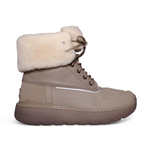 Ugg City Butte Dune Leather Waterproof Fur Snow Men`s Boots Size US 11.5