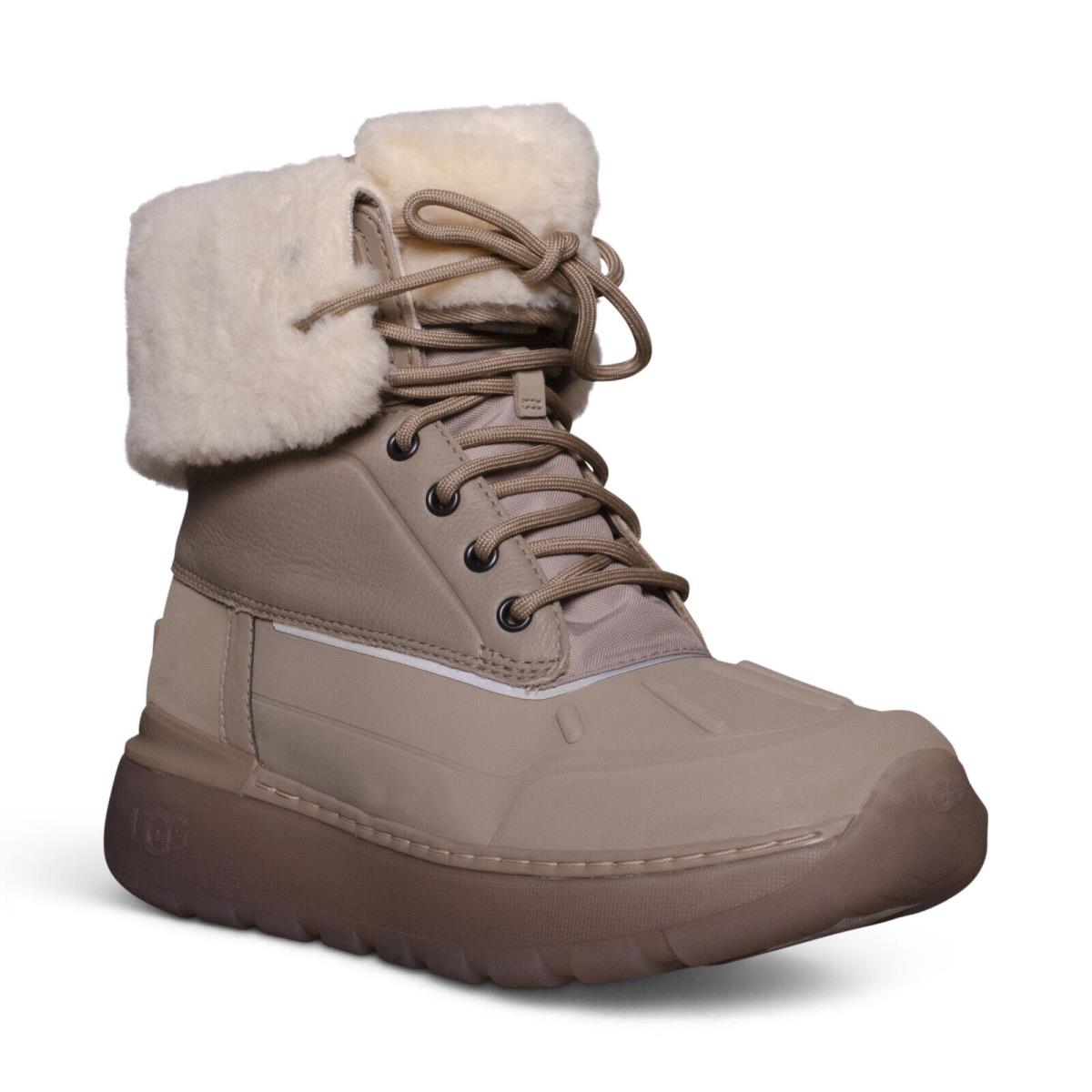 Ugg City Butte Dune Leather Waterproof Fur Snow Men`s Boots Size US 7/UK 6 - Dune