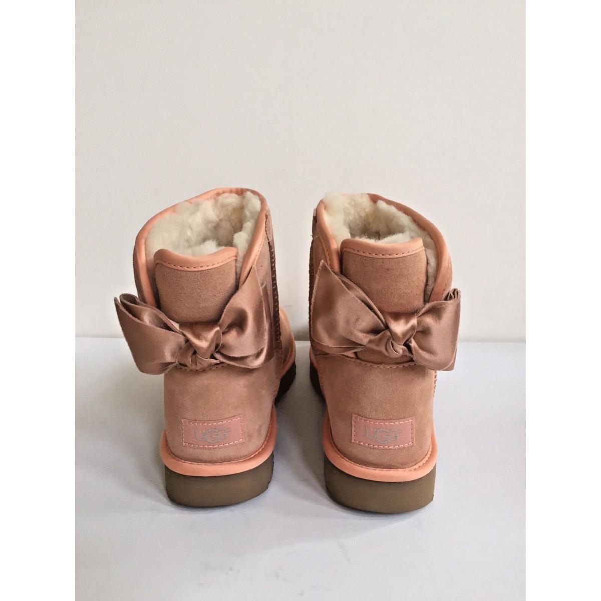 Ugg Classic Satin Bow Mini Suntan Shearling Lined Boot US 8 / EU 39 / UK 6