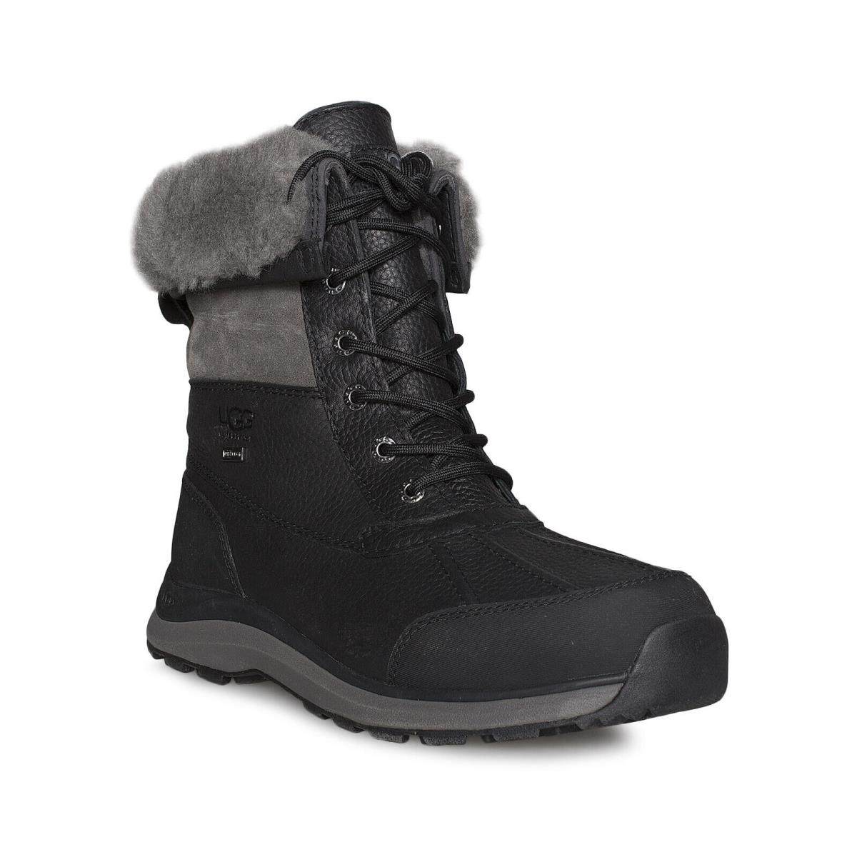 Ugg Adirondack Iii Black Waterproof Sheepskin Women`s Boots Size US 8.5