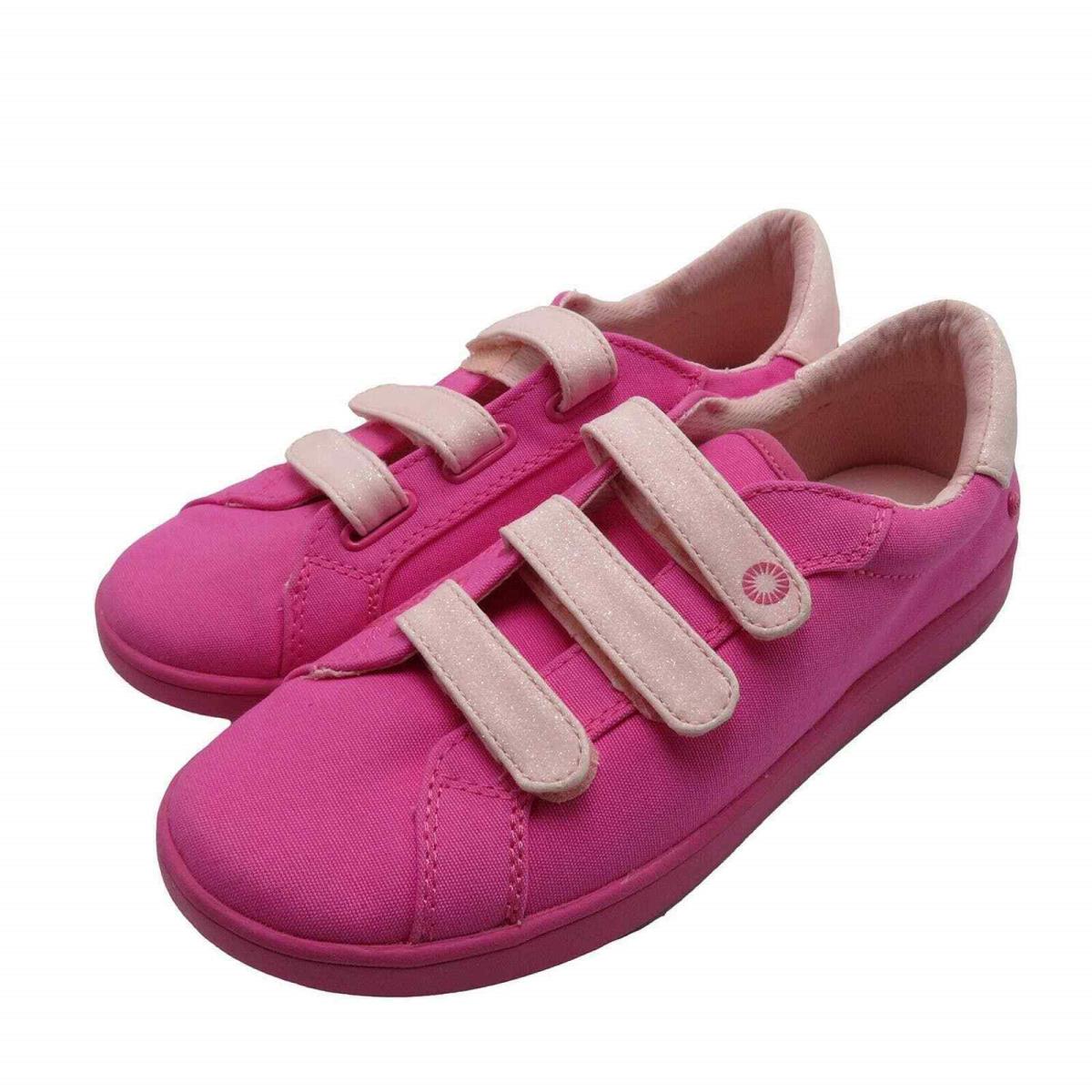 Ugg Kids Girl Pink Glitter Low Top Sneakers Size: 6