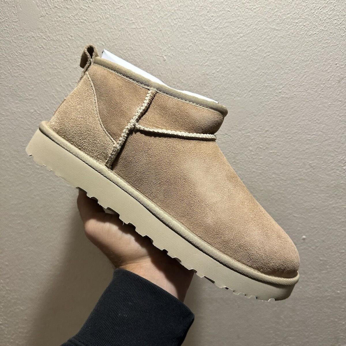 Ugg Classic Ultra Mini Boot Sand Beige Womens Size 9 1116109-San Tasman