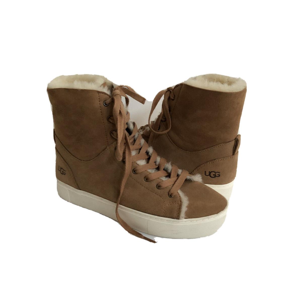 Ugg Beven Chestnut Cuffable High Top Leather Sneaker US 9.5 / EU 40.5 / UK 7.5