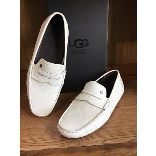 Ugg Bel Air Penny Driver Moccasins Loafer White Men Size 11.5 EU 45. 1020203