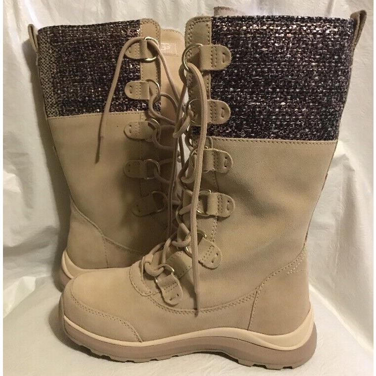 Ugg Atlason Cream W/frill Waterproof Leather Toscana Wmns Winter Boots 5.5