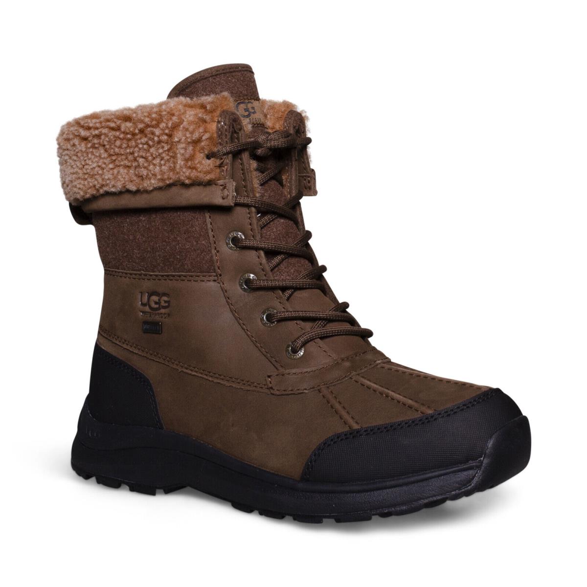 Ugg Adirondack Iii Tipped Dark Earth Leather Snow Women`s Boots Size US 9.5 - Dark Earth