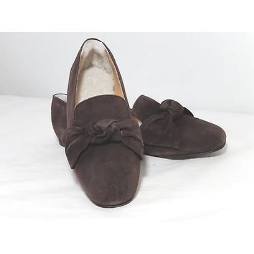 Ugg Australia Collectable Lunetta Skimmer Flat Med B M s6/s6.5 Dark Brown