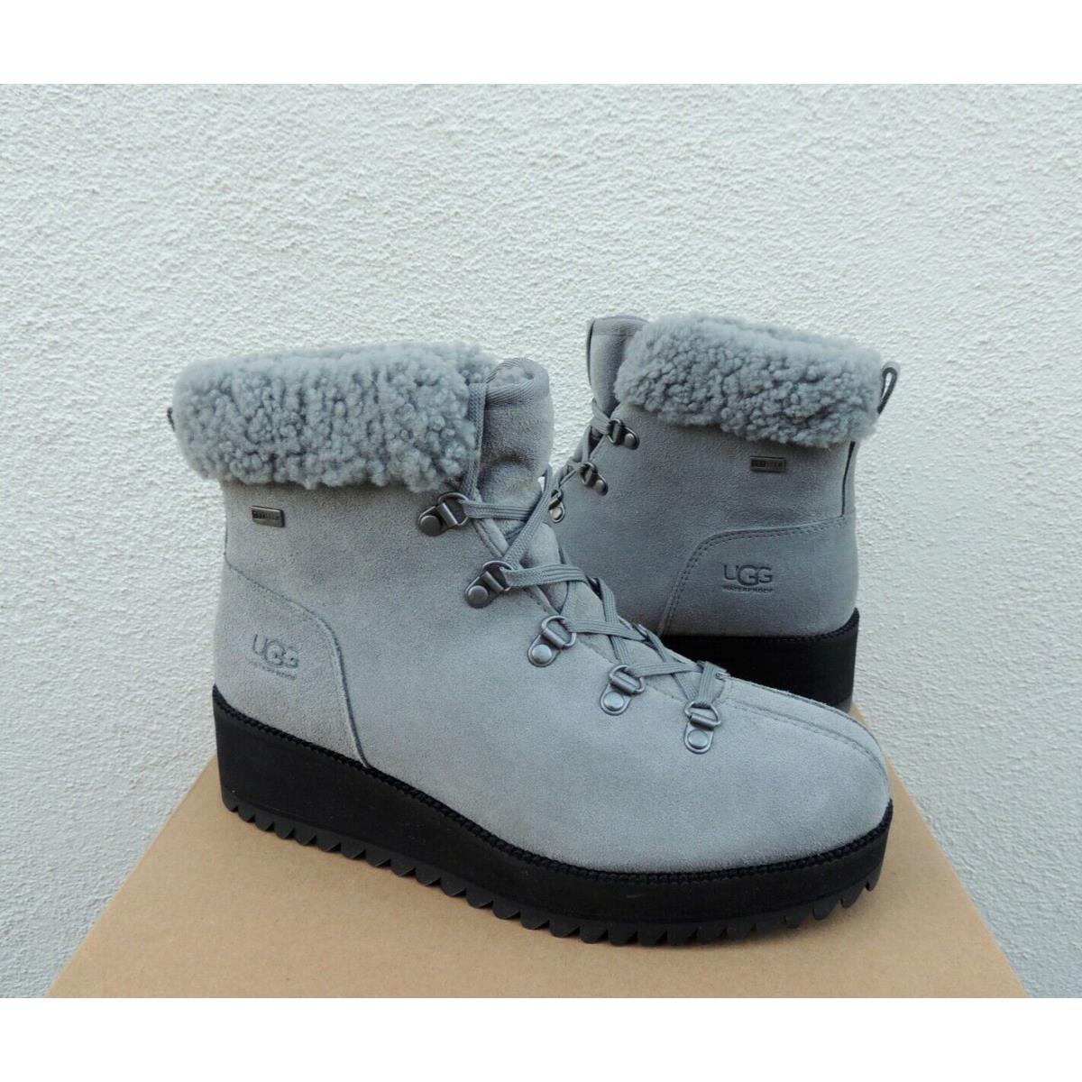 Ugg Birch Lace-up Shearling Waterproof Suede Wedge Boots US 9/ Eur 40