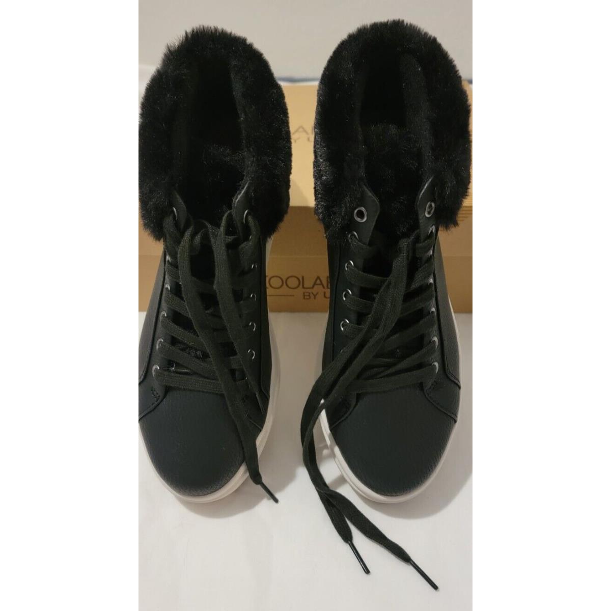 Koolaburra by Ugg Sundell Fuzz Chukka Women`s High-top Sneakers Black Size 7