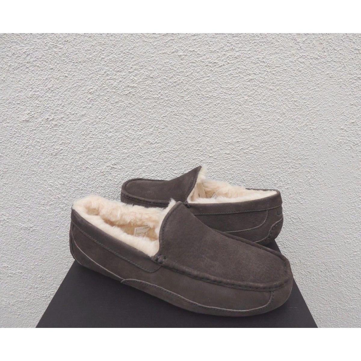 Ugg Espresso Ascot Wide Suede/ Sheepwool Slippers US 9/ Eur 42 Fits Small