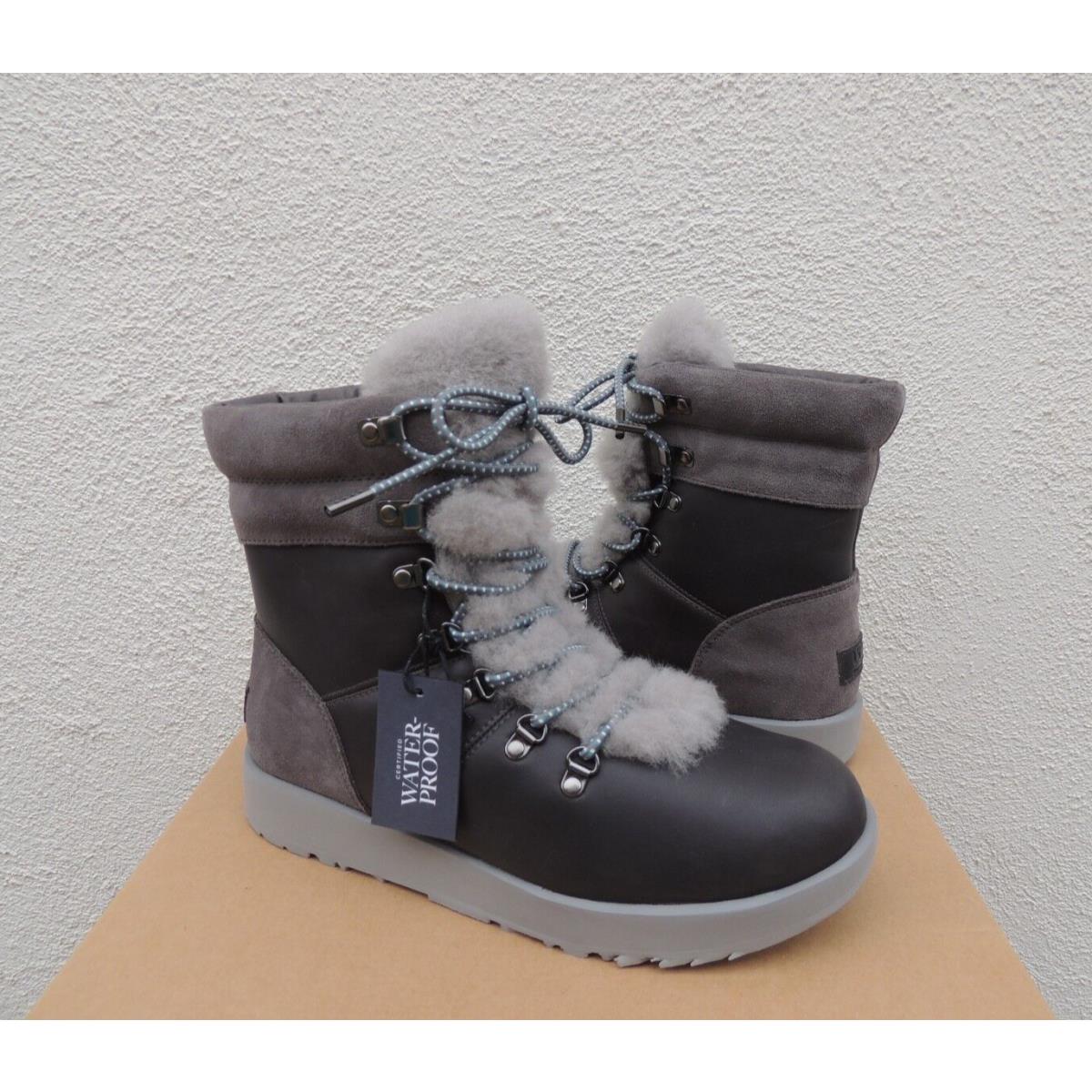 Ugg Viki Metal Leather Sheepskin Waterproof Winter Boots Women US 6/ Eur 37