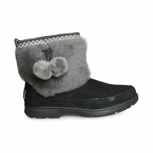 Ugg Brie Black Suede Sheepskin Waterproof Women`s Boots Size US 7/UK 5.5