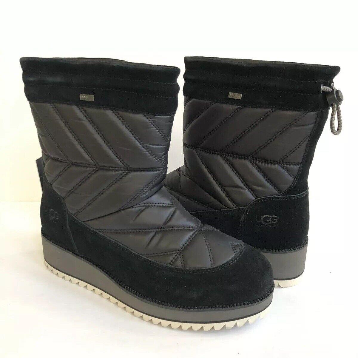 Ugg Beck Black Waterproof All Weather Wedge Boot US 9.5 / EU 40.5 / UK 7.5