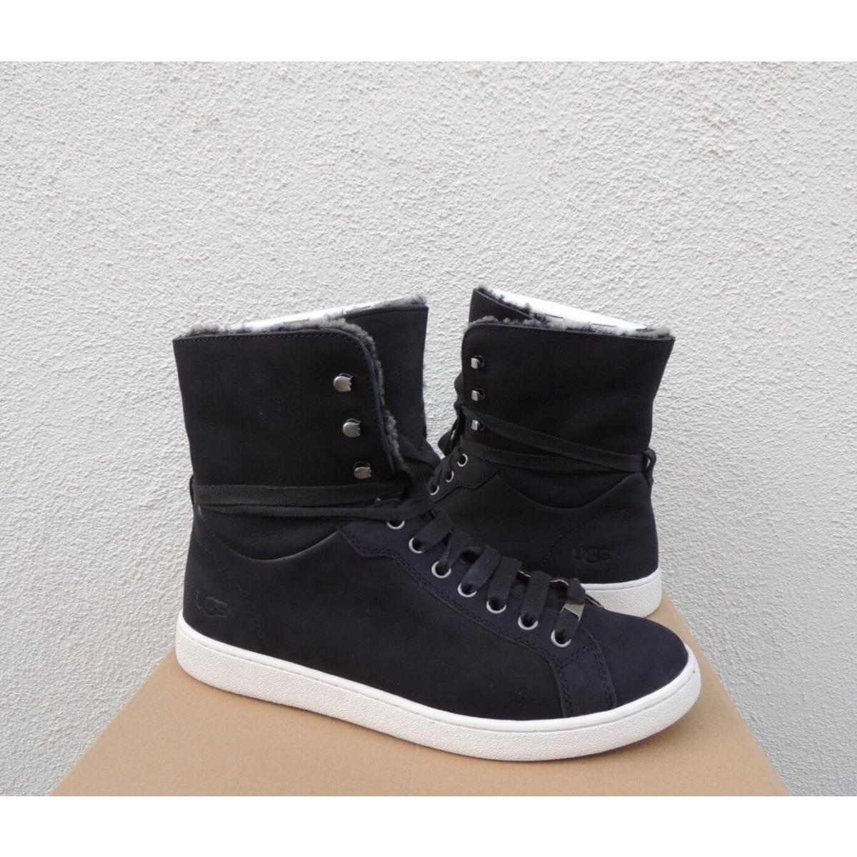 Ugg Starlyn Black Sheepskin Sneaker High Top Ankle Boots US 6/ Eur 37