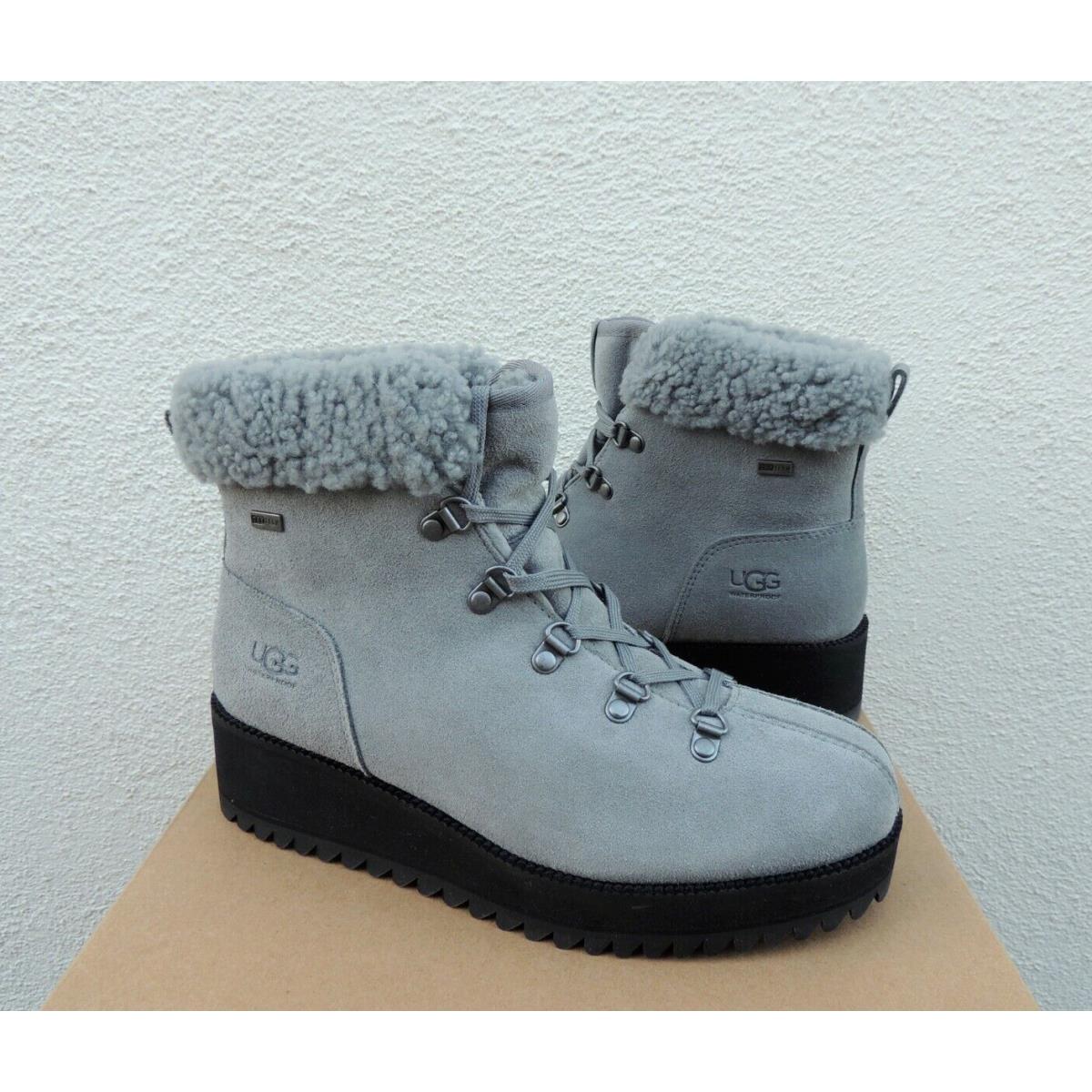 Ugg Birch Lace-up Shearling Waterproof Suede Wedge Boots US 9.5/ Eur 40.5