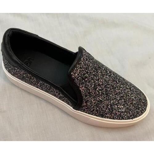 Ugg Jass Chunky Glitter Black Womens Sneakers 7.5 Slip on