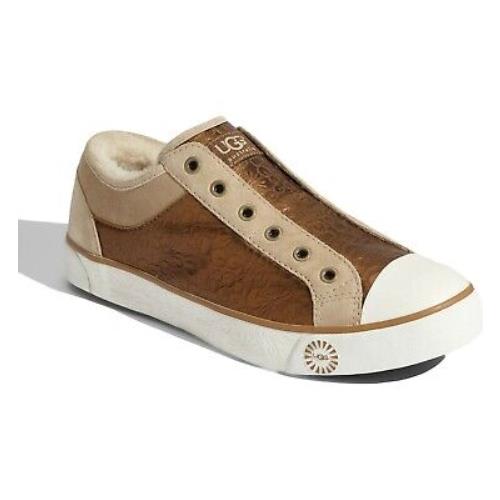 Ugg Australia Chestnut Gold Suede Low Top Laela Sneaker Eur 36.5 US 5.5