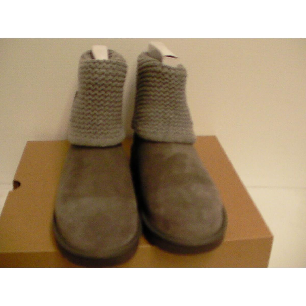 Womens Ugg Shaina Grey Gray Knit Boots 1012534 Cuff Size 10