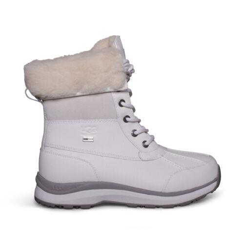 Ugg Adirondack Iii Bright White Leather Waterproof Women`s Boots Size US 7 - Bright White