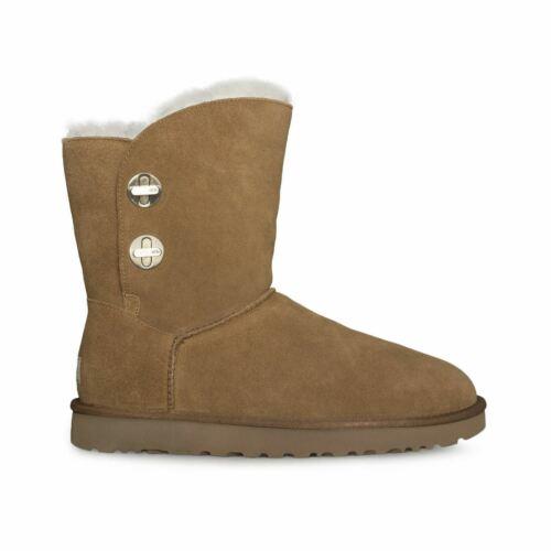 Ugg Short Turnlock Chestnut Suede Sheepskin Fashion Women`s Boots Size US 12