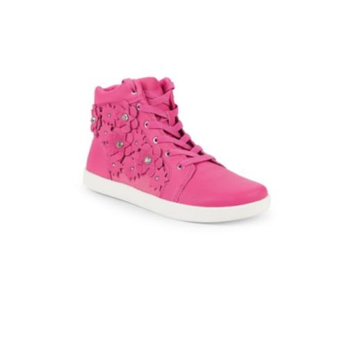 Ugg Schyler Petal Embellished Rhinestone Youth High Top Sneakers Size US 6 - Pink (Paz)