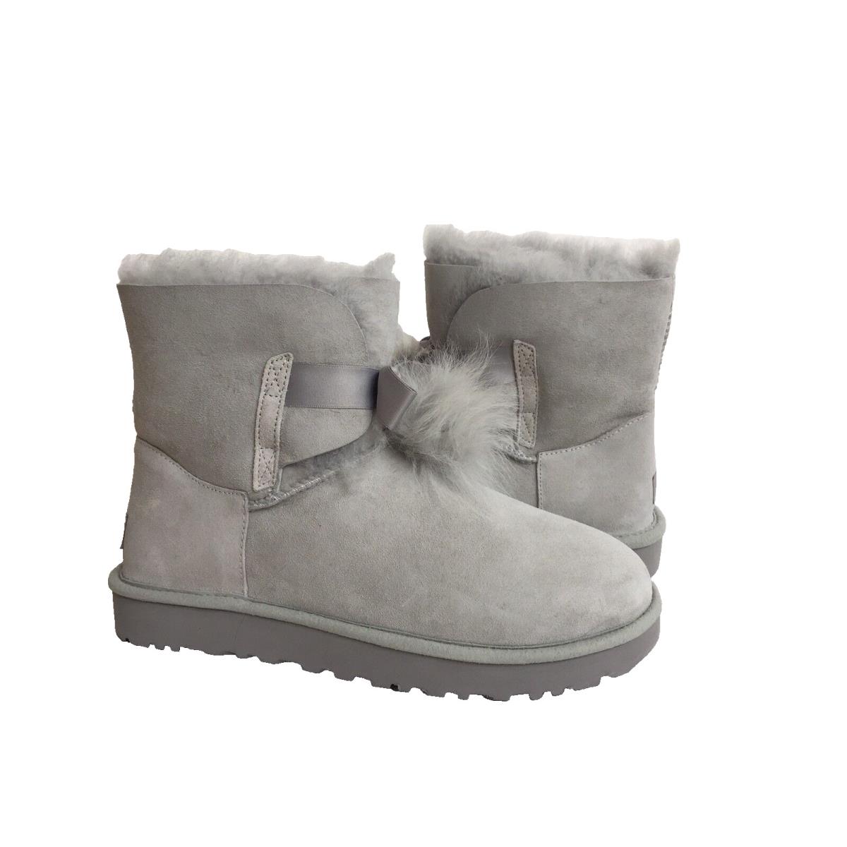 Ugg Gita Grey Violet Toscana Pom Pom Suede Boots US 5 / EU 36 / UK 3.5