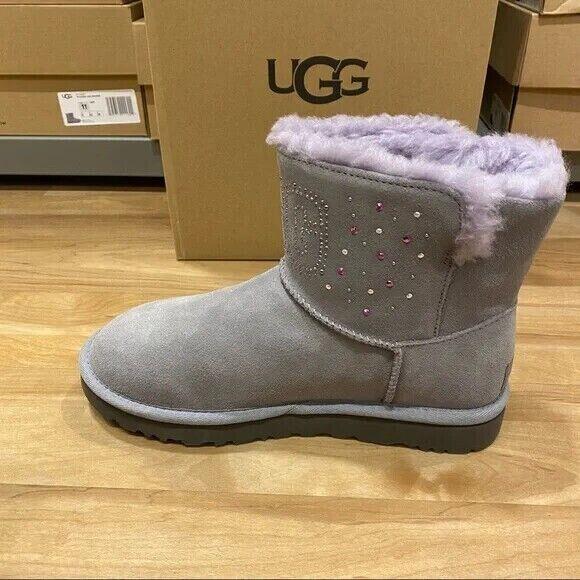 Ugg Classic Gem Mini Signature Boots Women`s 8