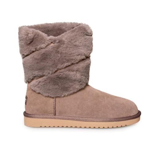 Koolaburra BY Ugg Dezi Short Cinder Suede Fur Women`s Boots Size US 11/UK 9