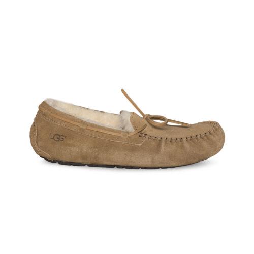 Ugg Olsen Chestnut Suede Sheepskin Moccasin Men`s Slippers Size US 13/UK 12