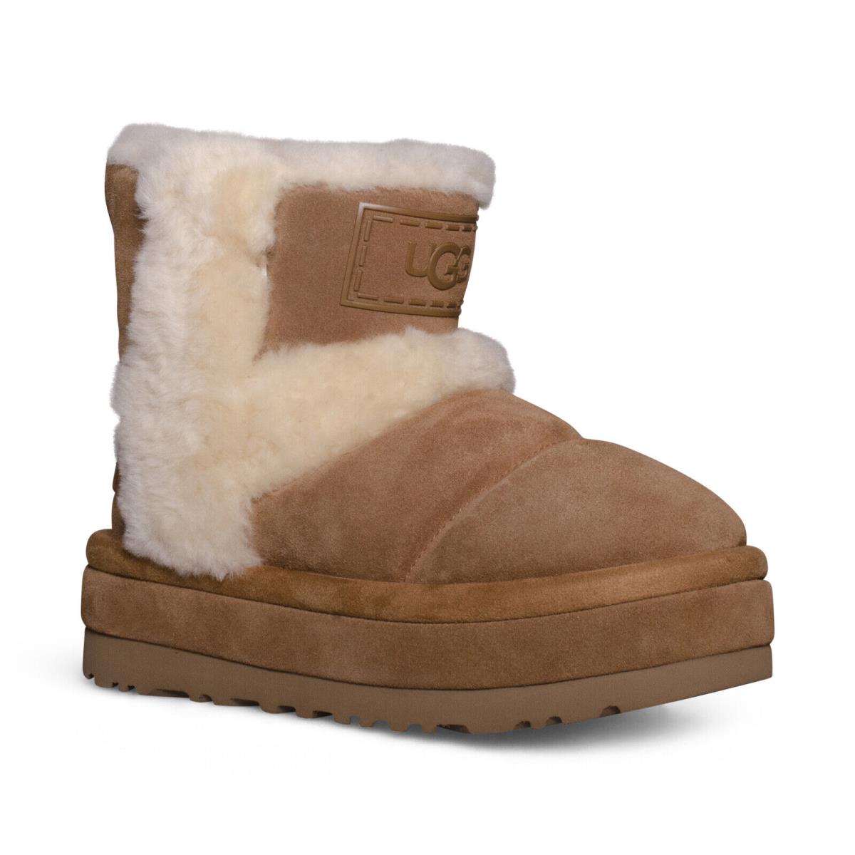 Ugg Classic Chillapeak Chestnut Leather Sheepskin Women`s Boots Size US 6