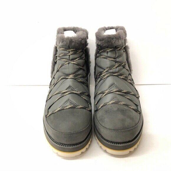 Ugg Caden Boots Charcoal Nylon Suede Size 6