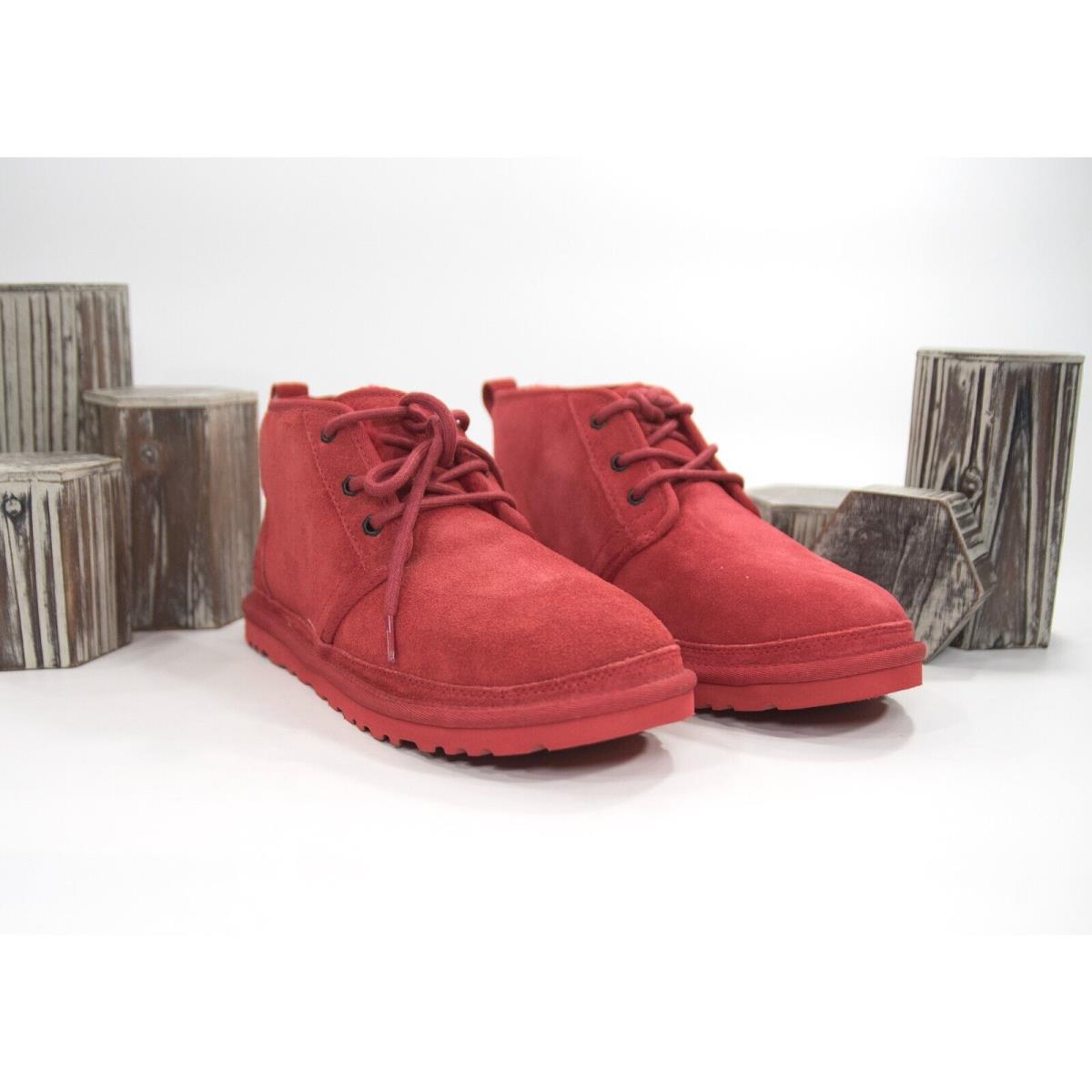 Ugg Neumel Red Sheepskin Suede Boots Booties Mens 9