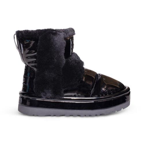 Ugg Classic Chillapeak Shine Black Shearling Women`s Boots Size US 7/UK 5