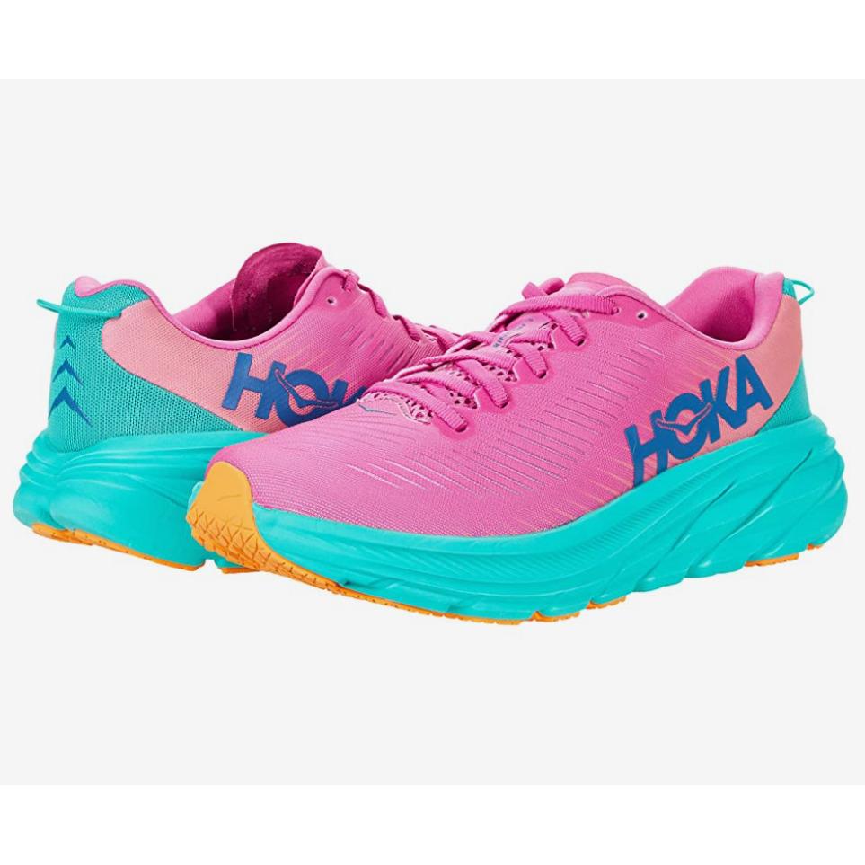 Hoka One One Rincon 3 Extra-light Lace-up Sneakers Phlox Pink/atlantis Sz 10.5