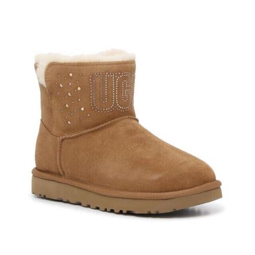 Ugg Classic Gem Mini Signature Boots Women`s 6