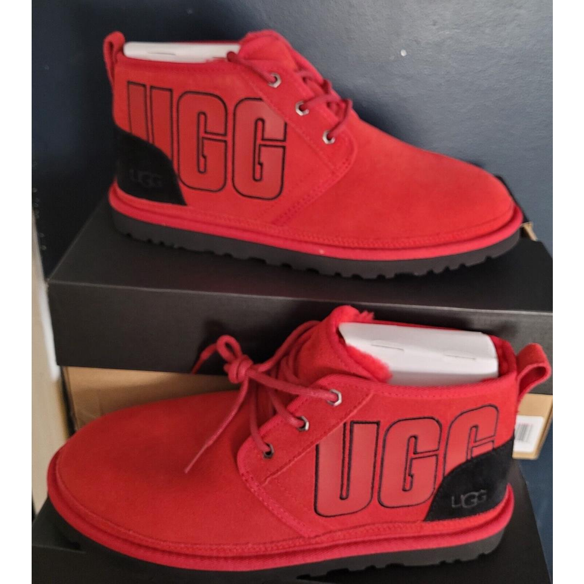 Ugg Mens` Neumel Graphic Outline Boot Samba Red Black US 13