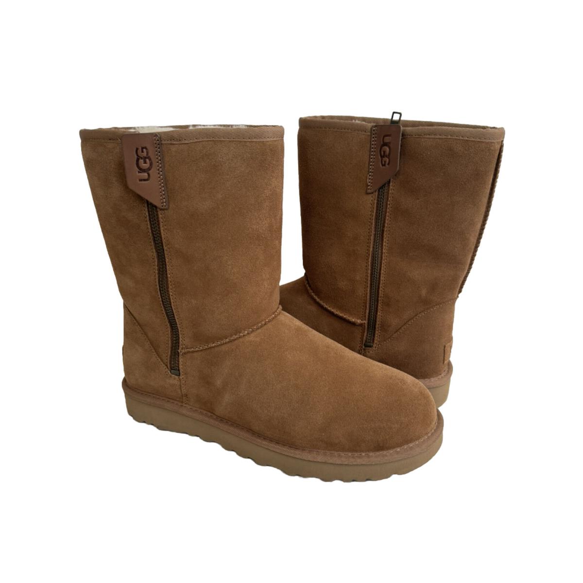 Ugg Classic Short Bailey Zip Chestnut Water Resistant Boot US 9 / EU 40 / UK 7