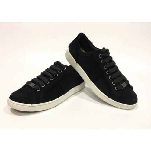 Ugg Milo Spill Seam Lace Up Sneakers -black Suede -us 8 -new