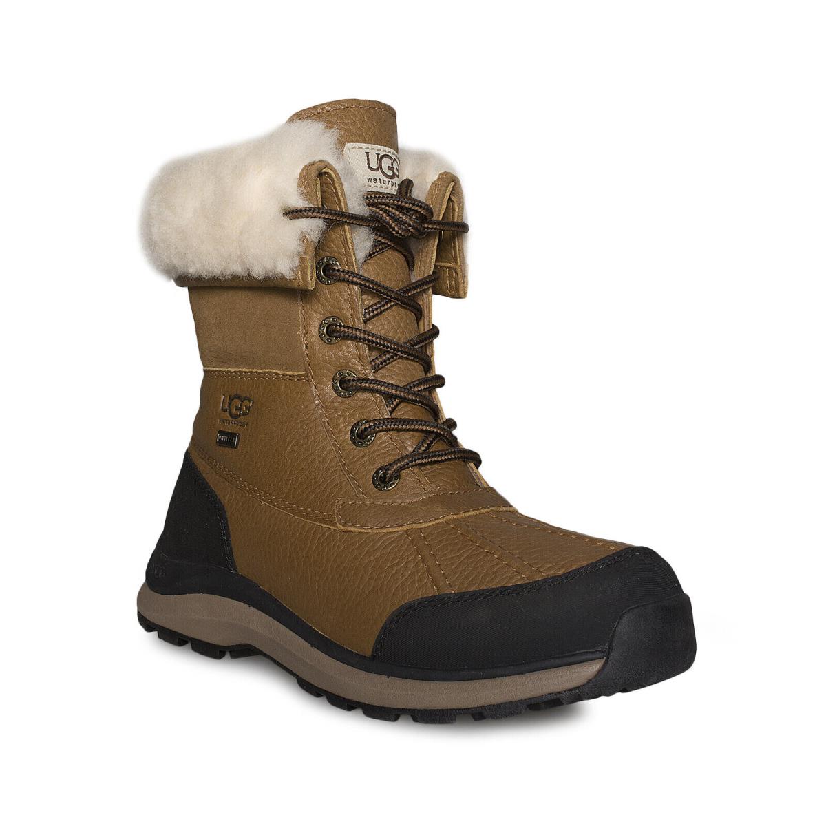 Ugg Adirondack Iii Chestnut Leather Sheepskin Women`s Boots Size US 10/UK 8