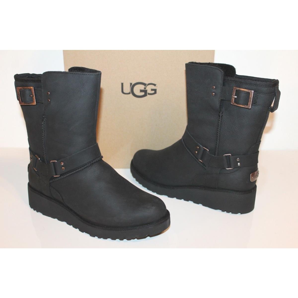 Ugg Australia 1007729 BK 5 Women Kestrel Classic Short Sheepskin Boot Black 5