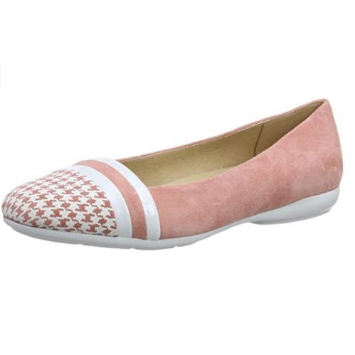 Geox Women`s D Annytah A Ballet Flats Color Options Pink Coral / White