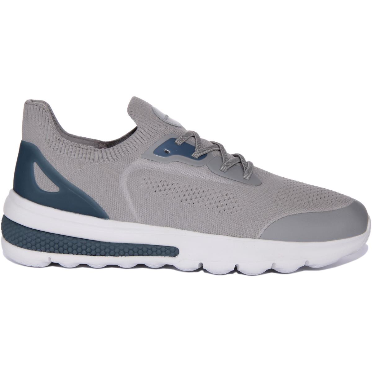 Geox D Spherica Actif Breathable Mesh Sneaker Light Grey Womens US 5 - 10