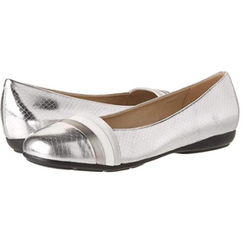 Geox Women`s D Annytah A Ballet Flats Silver