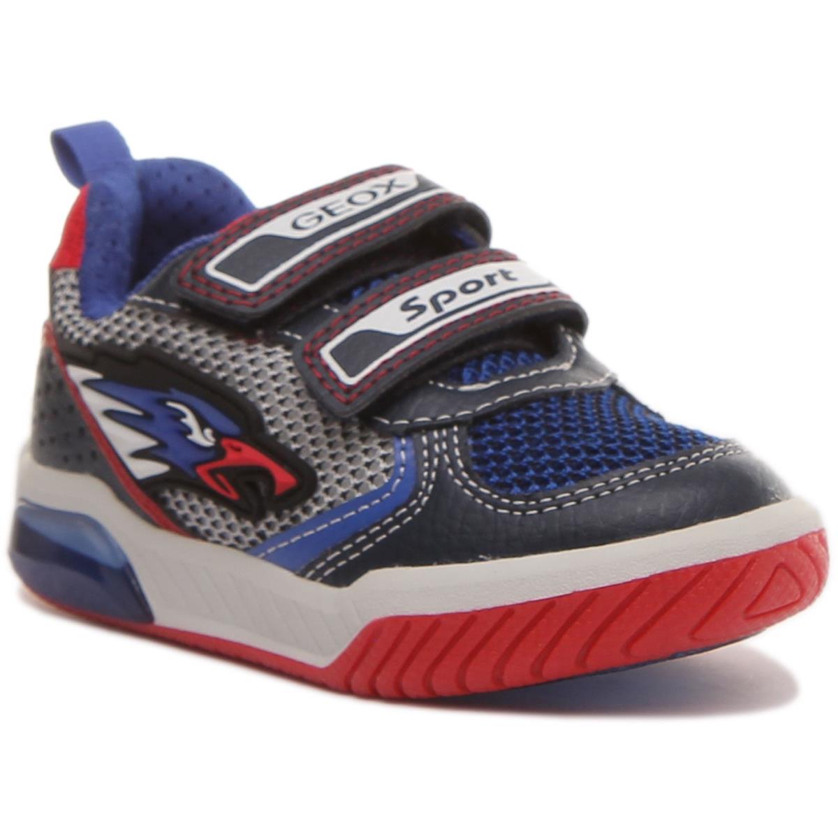 Geox Inek B. B Kids Two Straps Led Light Sneakers In Navy Red Size US 1 - 4 NAVY RED