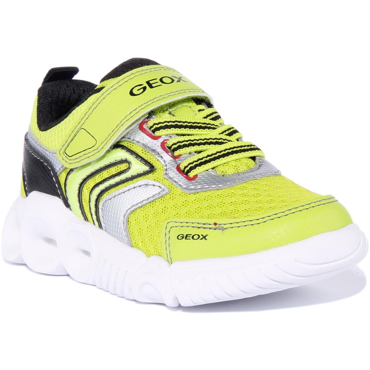 Geox J Wroom Kids Single Strap Led Light Up Sneaker In Lime Size US 13C - 4Y LIME